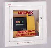 AED in Cabinet in Regency Tower Lobby