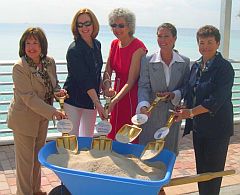 Former Hollywood Mayor Mara Giulianti, Broward County Commissioners Kristin Jacobs and Sue Gunzberger, Hallandale Beach Mayor Joy Cooper and Dania Beach Vice Mayor Pat Flury