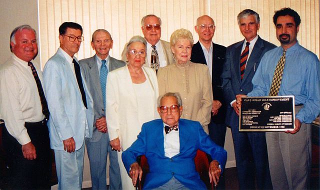 From left: John Aurelius, Dick Tymeson, Jim Gill, Rose Guttman, Robert Rozema, Seated in Front - Earl Lifshey, Leah Glickfield, Oscar Kraehenbuehl