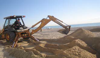 Sand Offloaded to Beach