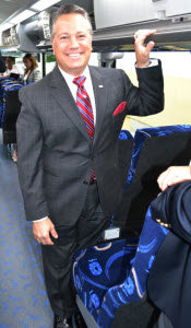 Chip LaMarca Rides New Broward Luxury Express Bus