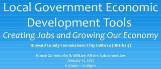 Click to 'Local Government Economic Development Tools: Creating Jobs and Growing Our Economy' presentation