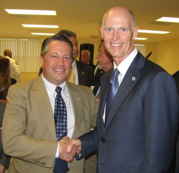 District 4 Broward Commissioner Chip LaMarca and Governor Rick Scott