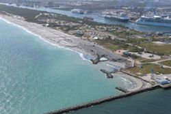 Port Everglades Inlet Sand Bypass Groins Exposed