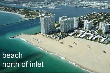 Healthy beach north of Port Everglades Inlet