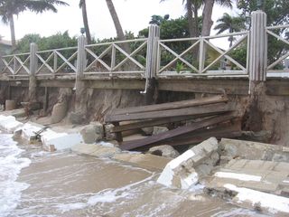 October 31st Storm Undermines Seawall Deck