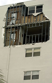 Ambassador Condominium in Lake Worth - Hurricane entered through Non-Compliant Windows