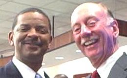 Fort Lauderdale Police Chief Frank Adderley and Commissioner Bruce Roberts