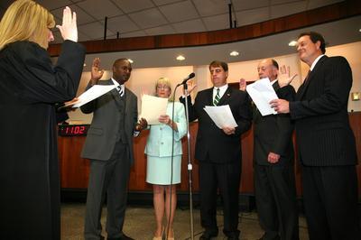 City Commission being sworn in