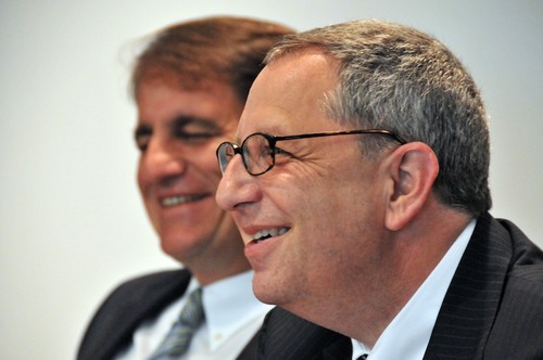 City Manager Lee Feldman and Mayor Jack Seiler