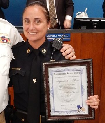 Sergeant Monica Ferrer was recognized