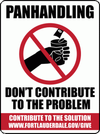 Click to City of Fort Lauderdale No Panhandling Web Page