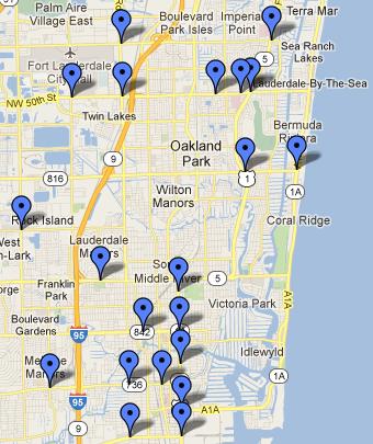 Click to interactive Map of Red Light Camera Intersections in Fort Lauderdale