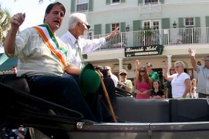 Mayor Seiler and Governor Crist at St Patricks Day Parade