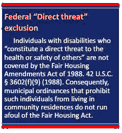 Federal Sober Home Direct Threat Exclusion