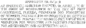 Click to No Panhandling Ordinance