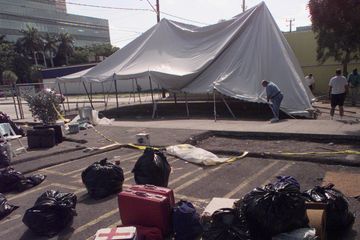 Tent City being dismantled in 1999