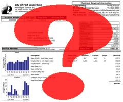 Fort Lauderdale Water & Sewer Invoice