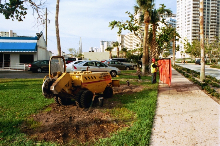 Stumping Machine on west side of Galt Ocean Drive