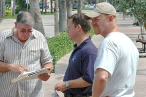 Chepo, Brian Hopper and Beach Foreman Mark Almy