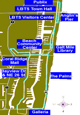 Click to Galt Mile Sun Trolley Route