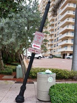 Signpost tilted by BCT Collision