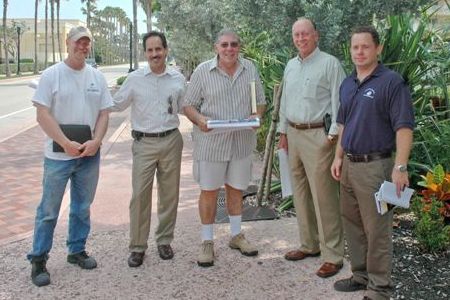 June 22, 2009 Galt Mile Walk-Through - Beach Foreman Mark Almy, GMCA President Pio Ieraci, Jos Chepo Vega, Vice Mayor Bruce Roberts and Park Operations Superintendent Brian Hopper