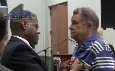 Congressman Allen West pins medals on Vietnam Veteran Edward Ayers