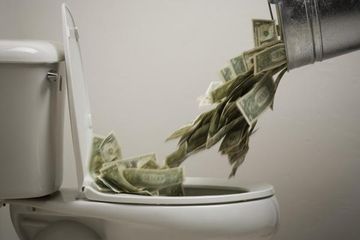 Bill tosses Association Funds into Toilet