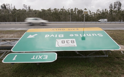 One of Broward's 40000 downed signs