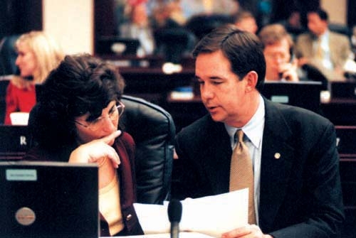 Senator Atwater Consulting with Senator Paula Dockery