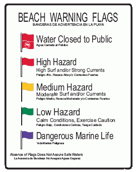 Click to Enlarge Beach Flag Warning system