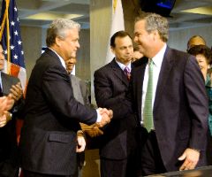 House Speaker Alan Bense, Senate President Tom Lee and Governor Jeb Bush