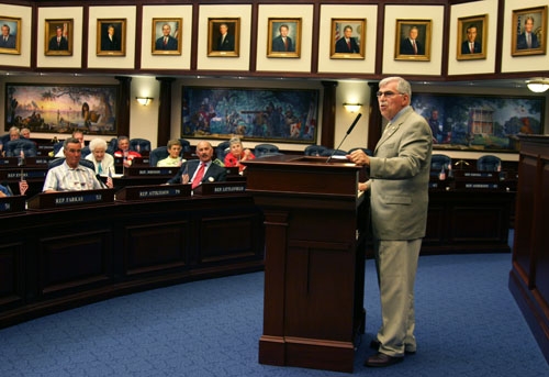 Representative Franklin Sands Speaks to Group in House Chamber