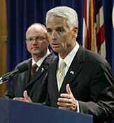 Florida Governor Crist and Commissioner McCarty announce Allstate subpoenas