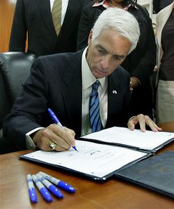 Governor Crist Signs Property Tax Bill