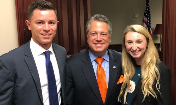 Legislative Assistant Corey Staniscia, District 93 Statehouse Representative Chip LaMarca and District Executive Secretary Samantha Verner