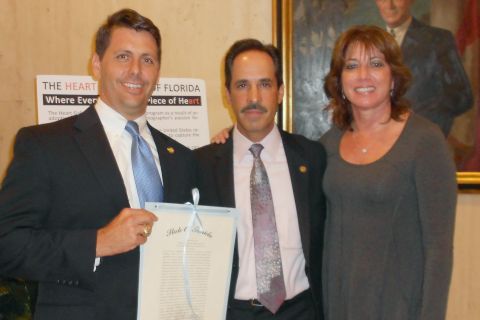 Representative George Moraitis, Presidents Council Chair Pio Ieraci and Senator Ellyn Bogdanoff