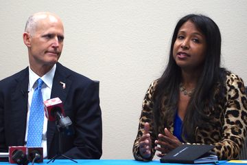 Governor Rick Scott and Surgeon General Dr. Celeste Philip