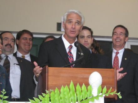 Senator Steven Geller, Representative Jack Seiler, Governor Charlie Crist House Speaker Marco Rubio, Senator Jeffrey Atwater pass Insurance Relief