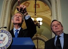 Senate Majority Leader Harry Reid and Democratic Whip Dick Durbin