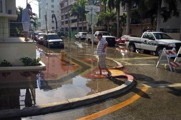 Flooding on Indian Creek Drive in Miami