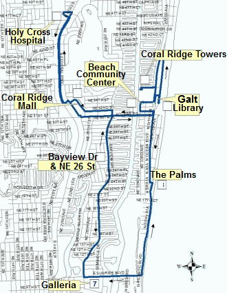 Click to Galt Mile Sun Trolley Route