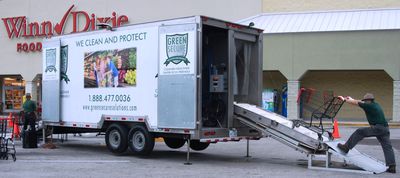 Winn-Dixie carts sterilized by Green Secure Solutions MaxGreen Protection process