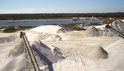 Golden Sand Dredged from Ortona's Man-Made Lake