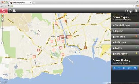 Santa Cruz Police Department Hot Spot Map