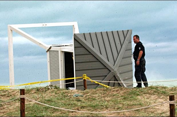 Toppled Lifeguard Stand on Fort Lauderdale Beach