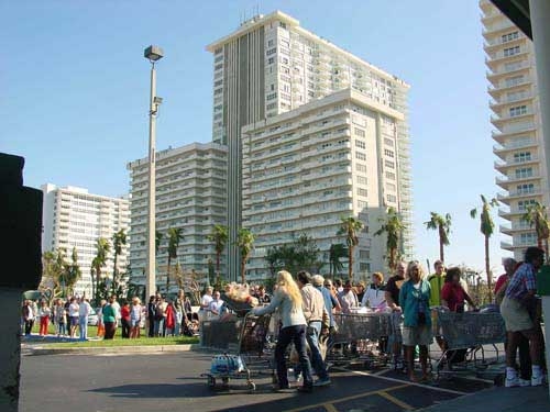 Galt Mile Residents Line up in front of Winn-Dixie after Hurricane Wilma